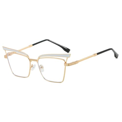 Lunettes de soleil œil de chat en métal pour femme style vintage avec verres dégradés UV400