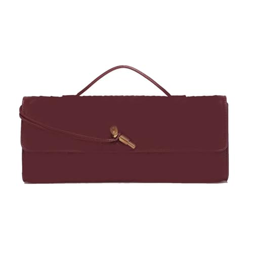 Image of Handmade Woven Evening Bag for Women Casual Clutch Purse Leather Shoulder Handbag Fashion Crossbody Bag