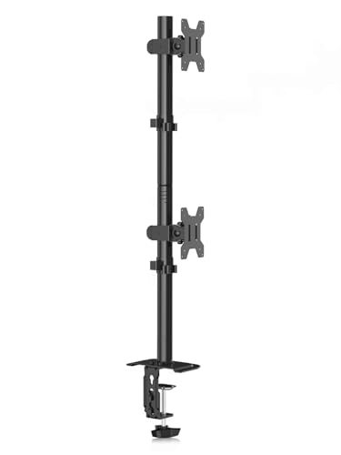 Amer Mounts AMR2C - Supporto Doppio Monitor A Morsetto Per Scrivania - Per Schermi Da 15 A 24 Pollici - VESA 75/100