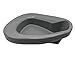 Deluxe Contoured Bedpan for Men and Women, Stackable, Portable Bed Pan for Bed-Bound Patients, Durable, Easy-to-Clean Plastic Bedpan for Hospital or Home Use (Pack of 4) (Grey)