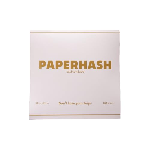 Paperhash SILICONIZED - Carta Professionale per Concentrati, Estratti, Cere ed Oli (12cm x 12cm | 100 Fogli)