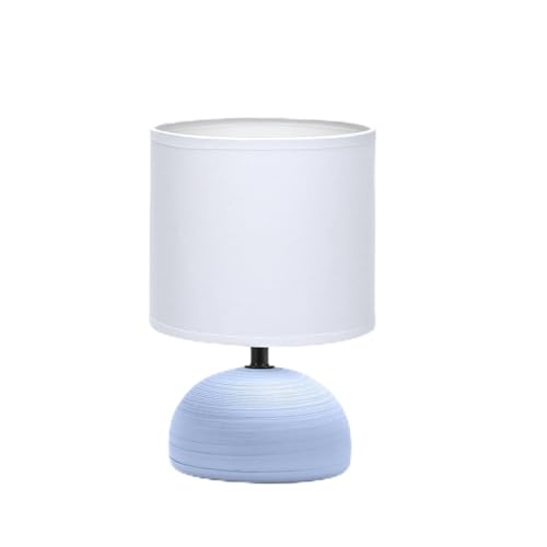VoltShine Lámpara de mesa de cerámica E14 sin fuente de luz, ideal para decoración y ambientación en espacios interiores.