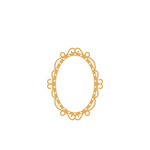 Craftelier - Mini Troquel para Decoraciones y Creaciones de Scrapbooking, Manualidades y Tarjetería | Figura con Forma de Marco de Espejo Ovalado - Tamaño Aproximado del Troquel: 3,16 x 4,12 cm