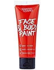 Face and Body Paint Cream - Red, 30ml - Pretend Costume and Dress Up Makeup by Splashes & Spills
