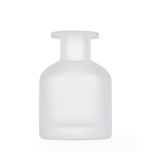 TUPANDY 150ml/5oz Empty Refillable Glass Diffuser Bottle Diffuser Jars Aromatherapy Storage Container Fragrance Accessories Use for DIY Replacement Reed Diffuser Sets (Matte Transparent)