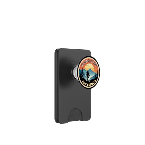 La escuela está fuera de verano Profesor Estudiante Caminante Senderismo Trekkin PopSockets PopWallet para MagSafe