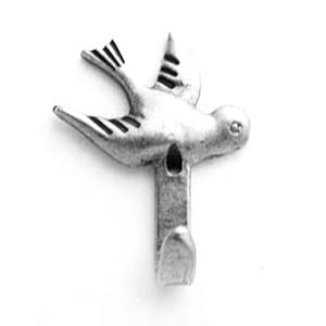 3PC Set Mini Dove Hooks Antique Silver