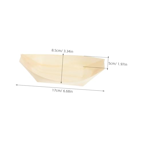 Platos desechables de madera para sushi 6 pulg x100 miniatura 2