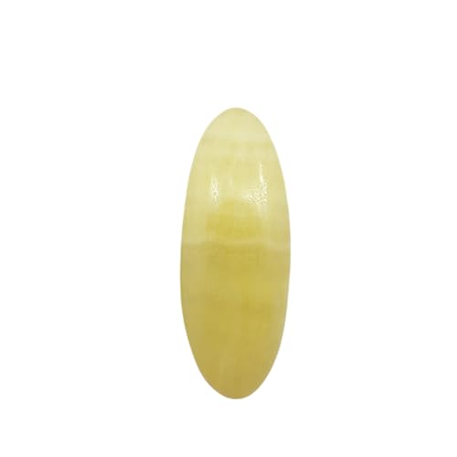 Agate jaune naturelle de 64 carats taillée en cabochon pour haute joaillerie