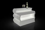 Kloris Bancone Bar Cassa Reception Desk illuminato mod. Clipper cm 145x88x110 h. Made in Italy.