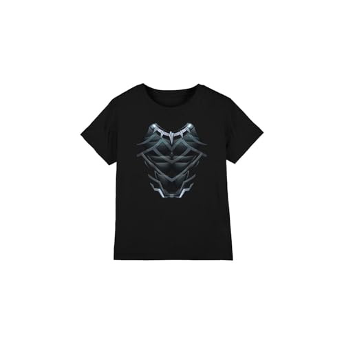 Black Panther Boys Costume Unisex Kids T-Shirt, Black, 3-4 Years UK