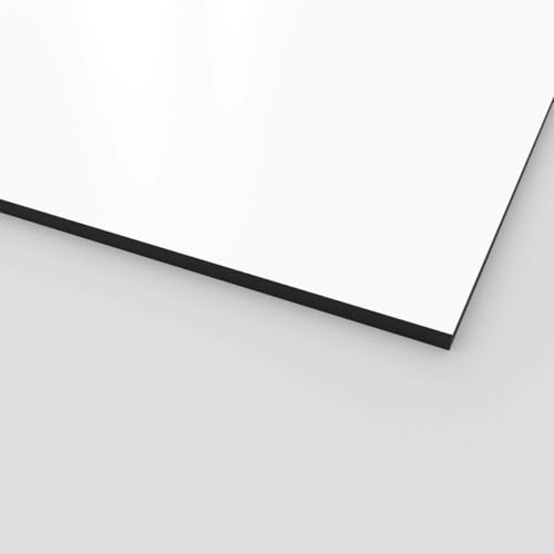 HPL Platten 40x90cm Vollkernplatten für Außen und Innenbereich, 6mm dick, Weiss RAL9016