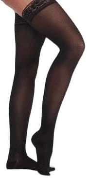 Juzo 5140AG10 L 15-20 mmHg OTC Thigh Highs - Black, Large - Pair