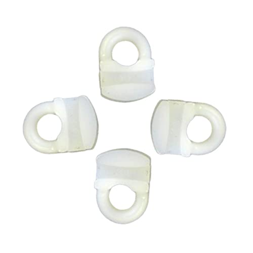 White Curtain Track Gliders Hooks Curtain Rail Slider Hooks Rollers Runners Eyes Hooks for Window Door Curtains 10mm x 6mm Slim Pack of 40