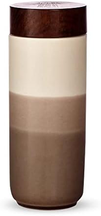 ACERA Liven - The Beauty of Dawn Travel Mug, Double Wall Insulated Tumbler, Ceramic Tourmaline Water Bottle, Coffee Tumbler, Double-Walled Ceramic Travel Mug with Leak-proof Lid, 12.3 oz