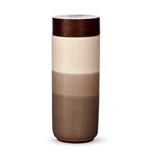 Acera Liven - The Beauty Of Dawn Travel Mug, Double Wall Insulated Tumbler, Ceramic Tourmaline Water Bottle, Coffee Tumbler, Double-Walled Ceramic Travel Mug With Leak-Proof Lid, 12.3 Oz #TOP15