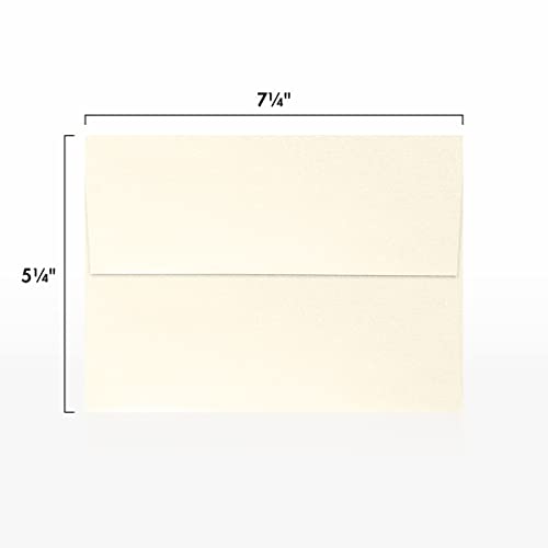 LUXPaper A7 Invitation Envelopes | Peel & Press | 5 1/4\" x 7 1/4\" | Champagne Metallic | 80lb. Text | 50 Qty