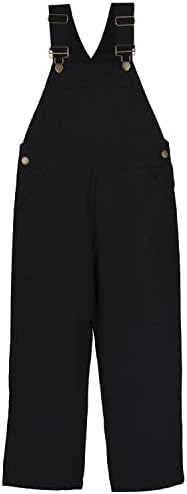 GRANDWISH Boys Black Denim Bib Overalls, Kid's Jean Overalls, 8