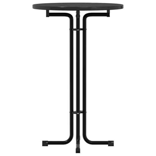 Mesa de bar estable de madera de 70 cm de diámetro elegante 5