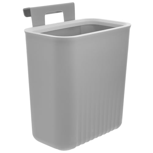 Gadpiparty Papelera Colgante Pequeña para Armario Diseño Ahorra Espacio Cubo Basura Gris Moderno para Cocina Baño Oficina y Coche Fácil Limpieza y Uso para Puertas y Muebles