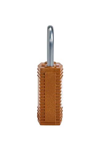 Image of Brady CPT-BRN-25AL-KD SafeKey Padlock, Brown, 2.6 in H x 1.25 in W x 0.75 in D