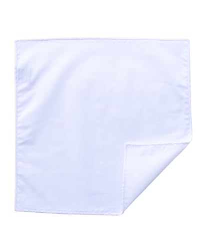 Image of 3-Pk Mens Cotton White Pocket Square with Color Border(10 Colors)