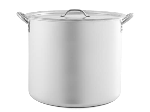 Officine Standard 453040 Kochtopf aus Aluminium, Tomate, 40 cm, mit Deckel, Griff aus Edelstahl Cover