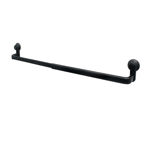 Porte-serviettes à ventouse design noir mat, l'accessoire chic de rangement
