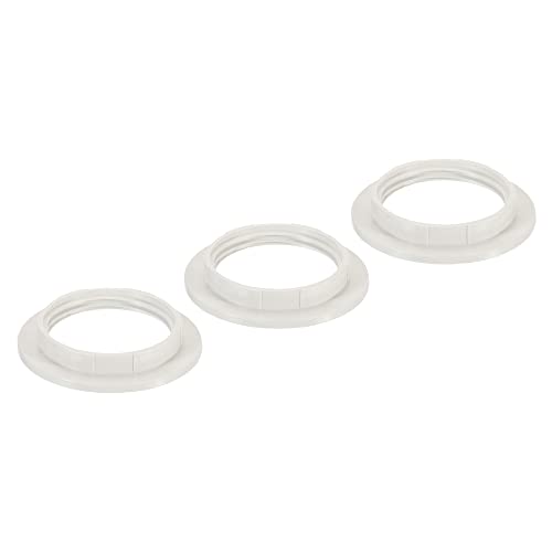 PATIKIL E26 Light Socket Rings, 3 Pack Lamp Shade Holder Adapter Ring for Light Fixtures, White Color