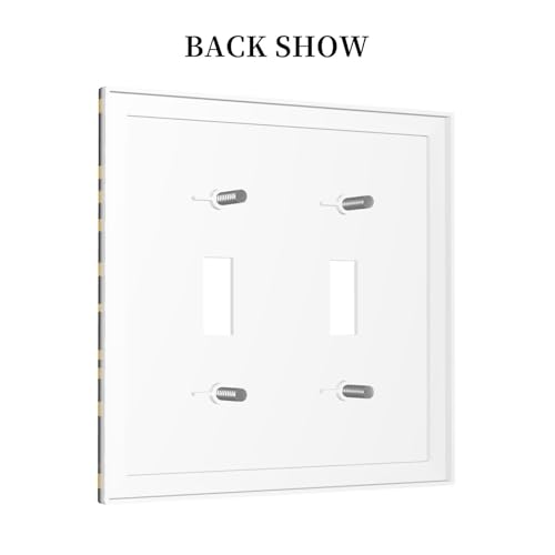 Decorative Switch Plate Covers Black Background with Golden Spiderweb Spider 2 Gang Light Switch Cover Plate Unique Double Toggle Wall Plate Outlet Covers for Bedroom Home Decor