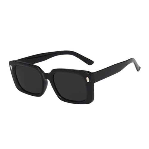 Lunettes de soleil rectangulaires jaunes contre l'éblouissement UV