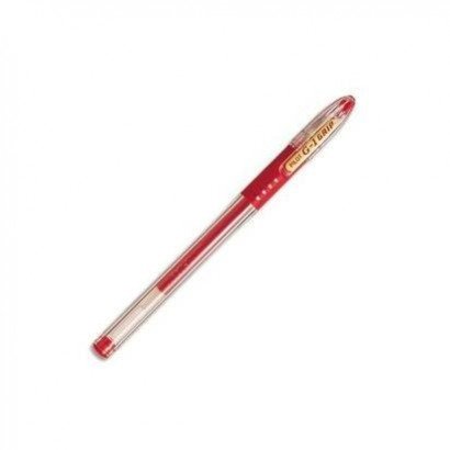 Pilot – Lote de 6 bolígrafos Gel G1 Grip bolígrafo 0,7 mm línea 0,5 mm rojo