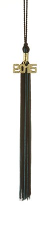 2004 Black/Teal Graduation Tassel - Every School Color Available - Made in USA
