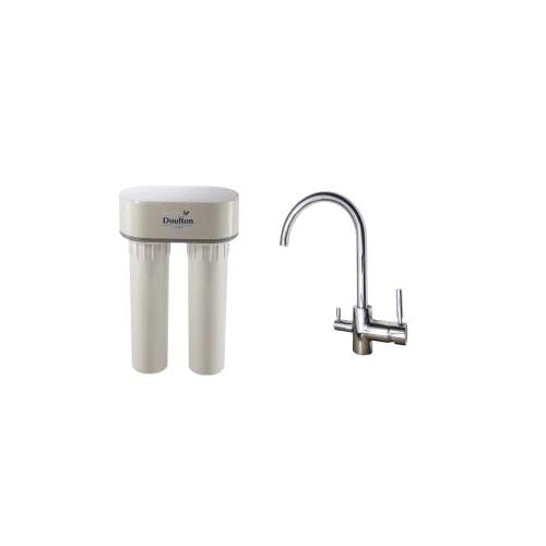 Purificateur d'eau Doulton DUO Anti-Calcaire 3072 avec robinet mitigeur 3 voies Inox brillant