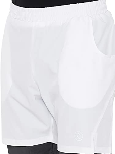 Image of CHKOKKO Double Layered Gym Shorts for Men Workout | Compression Inner Layer with Pockets Across Inner Outer and Back | Dry Fit Sports Athletic wear for Running Jogging or Training