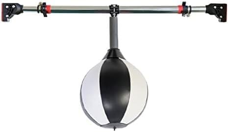 Speed Bag for Boxing, Doorway Speed Bag for Adults,Quick Punching Bag Heavy Duty Leather Boxing Bag with Adjustable Bracket,Spring and Small Ball,for Gym Training