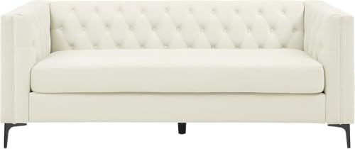 Image of Chesterfield Traditional 3 Seater Luxury Sofa Loving Sofa Button Tufted for Living Room, Guest Room, Bedroom, and Your Loving Space (Beige)
