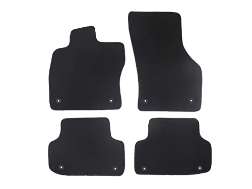Alpha-Tex Fußmatten-Set für Audi A3, Typ 8V (Baujahr 2012-2020), Hit schwarz | 4-TLG | Umrandung...