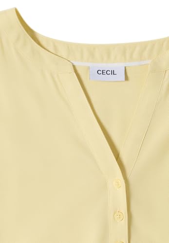 Cecil Solid Splitneck Blouse Light Buttermilk Yellow XL – Ansicht 5