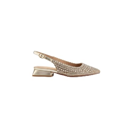 Alma en Pena V26100 - Zapatos de piel para mujer, dorado, 40