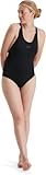 Speedo Damen Eco Endurance+ Power Cross Back Badeanzug | Athletische Passform | Klassisches Design | Recyclingmaterial | Chlorbeständig | Besonders flexibel Black 38
