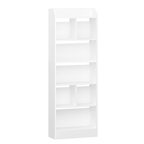 Hzuaneri Librería de 6 Niveles, 24 x 60 x 170 cm, Estanteria Libros, Libreria Blanca para Exposición para Oficina, Salón, Blanco BC11103X - imagen 8