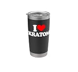 I Love Kratom - Funny Saying Sarcastic Cool Novelty Kratom Stainless Steel Insulated Tumbler
