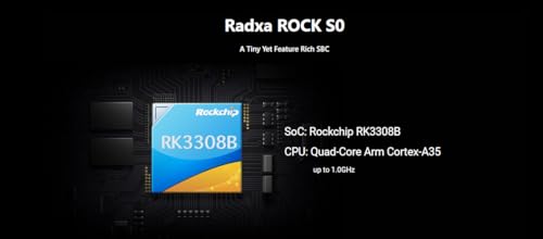 Image of ROCK Pi S0 Single-Board Computer (SBC) Raspberry Pi Alternative Rockchip RK3308B (4GB RAM) A Low Cost Tiny SBC Without GPIO