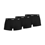 Hugo Boss BOSS Men's 3-Pack Cotton Trunk, New Black, Medium