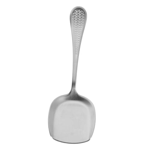 Unomor Stainless Steel Serving Spoon Elegant Square Head for Dining Serving Multipurpose Shovel Shape Spoon Easy to Clean Dishwasher Safe Tableware for Family Gatherings Style Kitchens