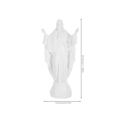 Statue de Jésus en résine blanche VICASKY pour décoration maison - 3