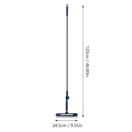 47" Window Squeegee with Extension Pole, 4-in-1 Telescopic Window Cleaner Tool with 2-Stage Telescoping Pole, Extension Washing Tool with Rotatable Clean Head for Indoor/Outdoor High Window Glass