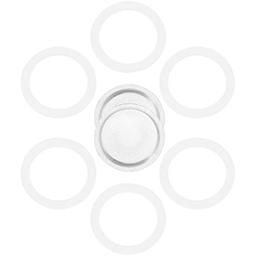 Cabilock Espresso Leveler Coffee Machine Gasket Seal Ring Stainless Steel Gasket Filter Plate Replacement Parts Coffee Maker Accessory Coffee Maker Part (5. 2X5. 2X0. 25CM) Espresso Filter