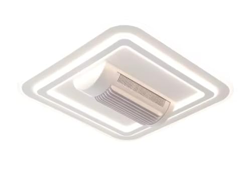Image of Ceiling Fan with Integrated LED Lighting | Adjustable Brightness & Speed | Flush Mount Ceiling Light | Remote Control | Bedroom, Living Room